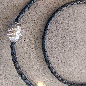 Silpada Black leather bracelet B2315